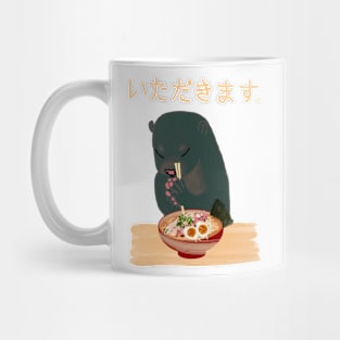 cute otter eats ramen Mug